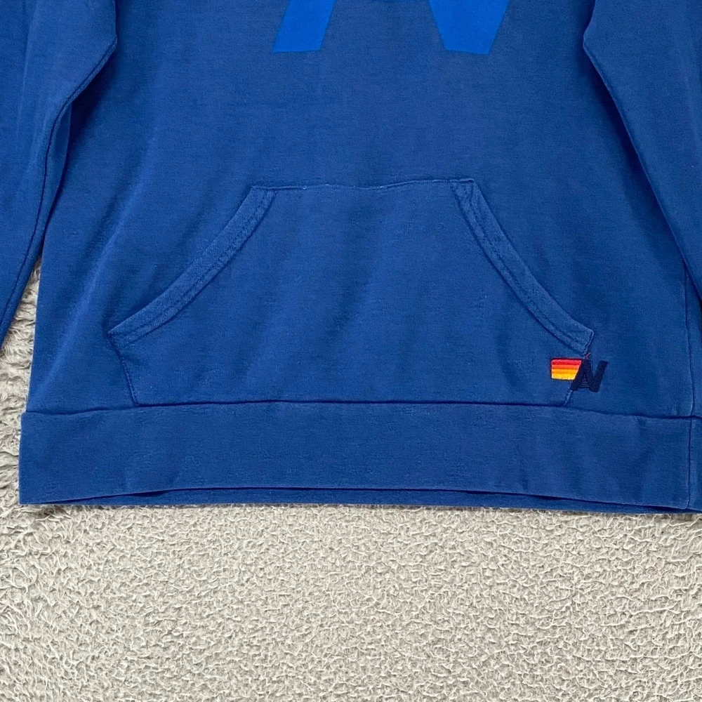 Aviator Nation Logo Hoodie Womens Medium Rainbow Logo Fleece Pullover USA Made